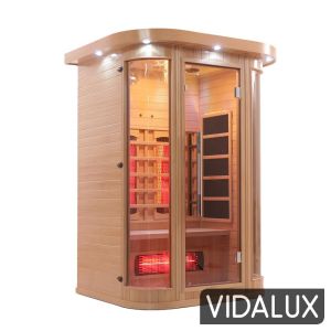 Vidalux 2 Person Curved Full Spectrum Infrared Sauna With Complete Heat