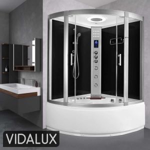 Vidalux Lisbon 1350 x 1350 Luxury Corner Steam Shower & Airspa Whirlpool Bath