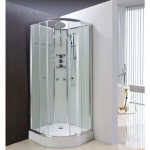 Lisna Waters LW16 800 x 800 Glass Backed Quadrant Shower Pod