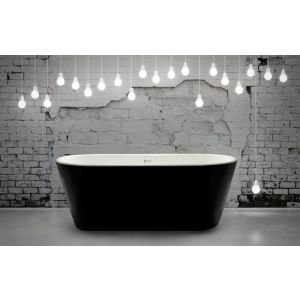 Madison LWFB15 Black Freestanding Bath 1650mm x 735mm