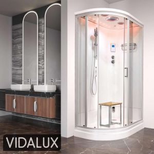 Pearl 1200 x 800 Right Hand Easy Clean Luxury Steam Shower Cabin