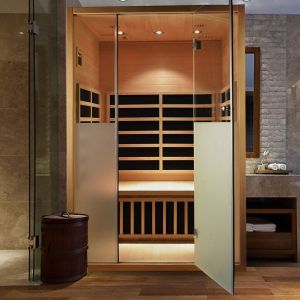 Platinum Spas 2 Person Calor Infrared Indoor Sauna Carbon Heaters 9022