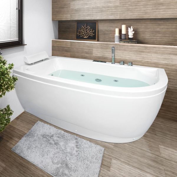 Vidalux WB58 1700 x 900 Left Hand Thermostatic Deluxe Whirlpool & Airspa Bath, White colour ,image 15