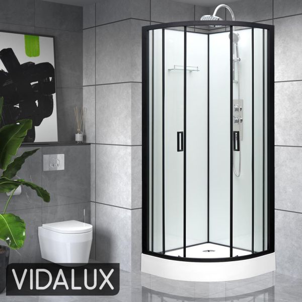 Vidalux Kontrast 900 x 900 Quadrant Hydro Shower Cabin, White colour ,image 1