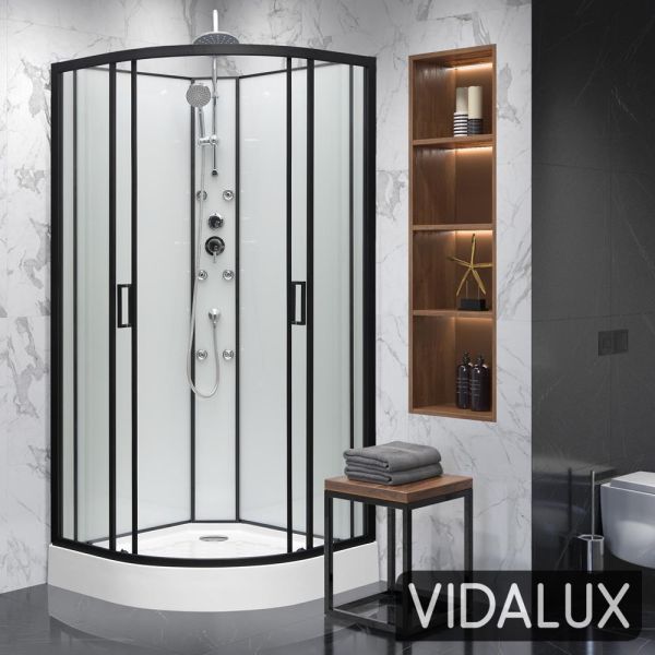 Vidalux Kontrast CC 900 x 900 Quadrant Hydro Shower Cabin, White colour ,image 1