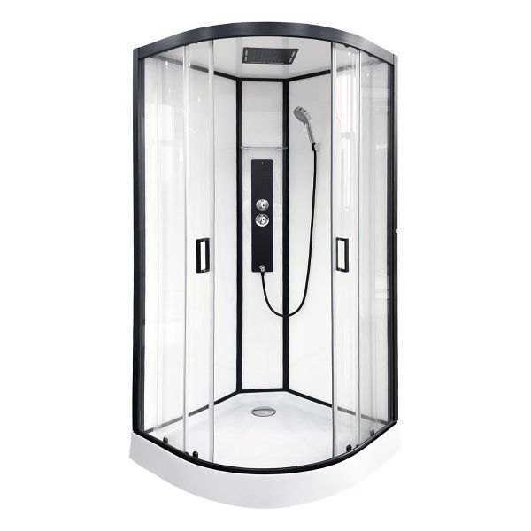 Vidalux Kontrast Lux 900 x 900 Quadrant Hydro Shower Cabin, White colour ,image 12