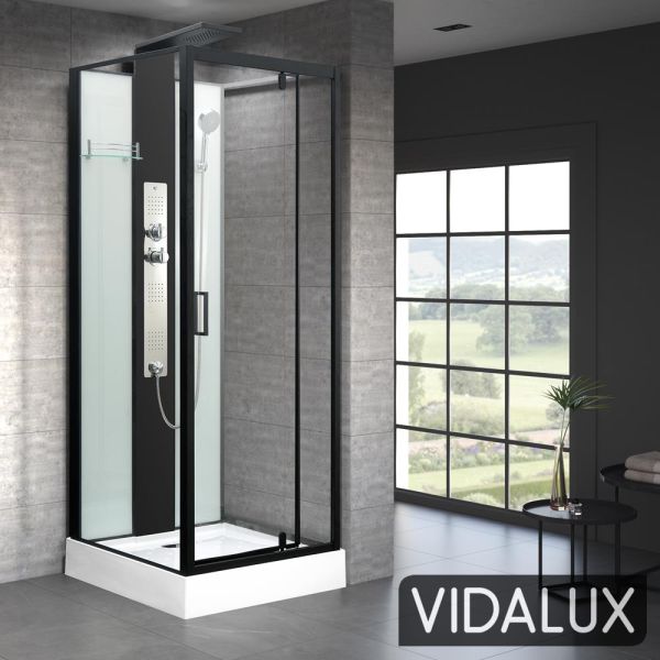 Vidalux Kontrast TS 900 x 900 Square Hydro Shower Cabin, White colour ,image 1