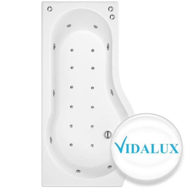 Vidalux Whirlpool Bath WBSB01 Left Hand 1700 x 750, White colour ,image 1