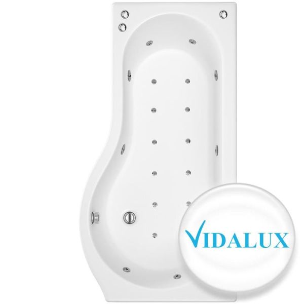 Vidalux Whirlpool Bath WBSB01 Right Hand 1700 x 750, White colour ,image 1