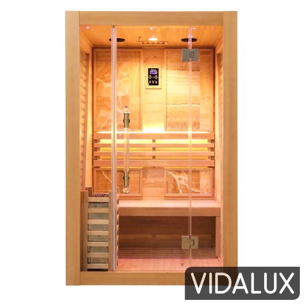 Vidalux 3 Person Elegant Traditional Sauna With Bluetooth, Hemlock colour ,image 19