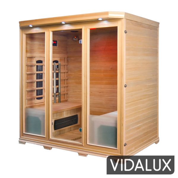 Vidalux Classic 4 Person FAR Infrared Sauna, Hemlock colour ,image 1