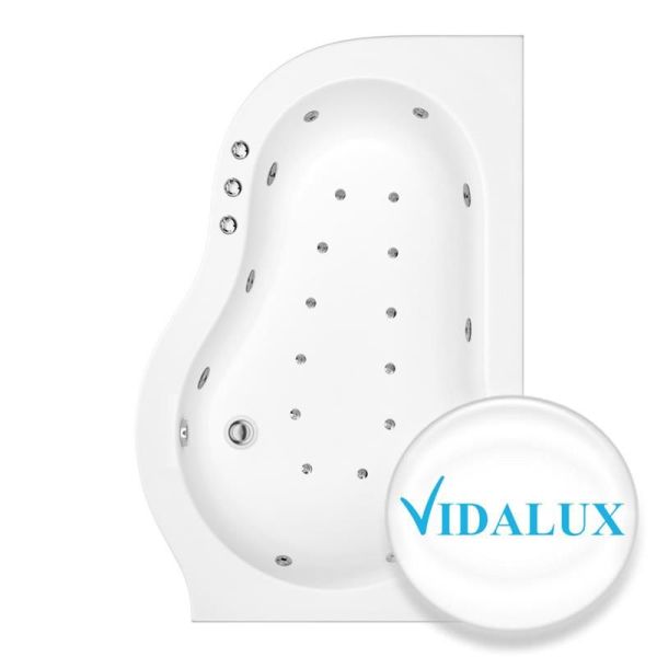 Vidalux Whirlpool Bath WBOS01 Right Hand 1500 x 850, White colour ,image 1