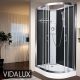 Vidalux Pure E Black 1200 x 800 Electric Left Shower Cabin
