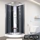 Vidalux Pure E Black 900 x 900 Electric Shower Cabin