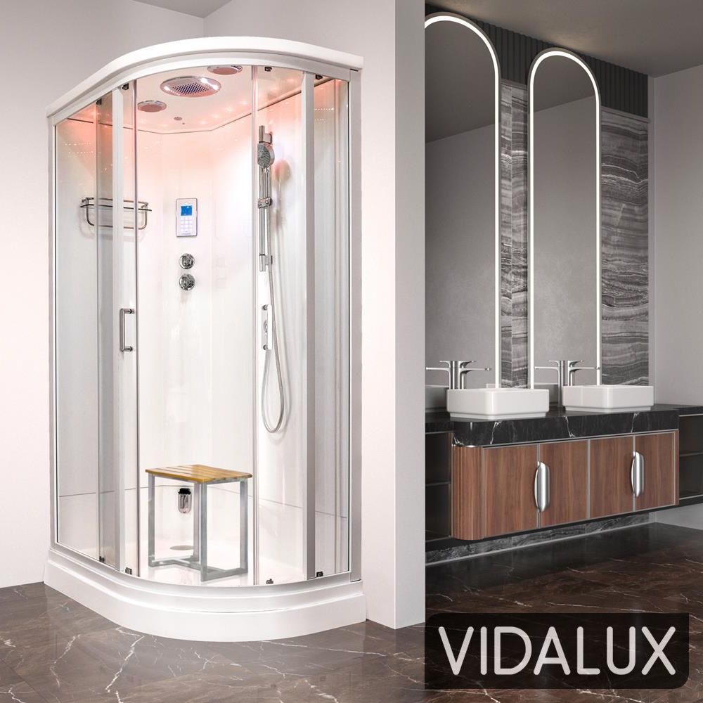 cough tenant Encouragement Pearl 1200 x 800 Left Hand Easy Clean Luxury Steam Shower Cabin