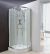 Lisna Waters LW14 1000 x 1000 Glass Backed Quadrant Shower Pod